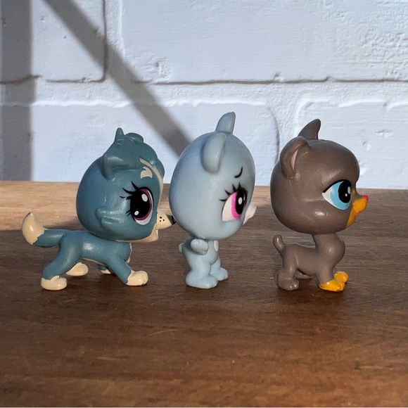 Littlest Pet Shop Small Animals LOT 3 pcs LPS Dog - Bear - Picture 7 of 7